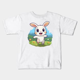 Cartoon Cute Kawaii Adorable Bunny Rabbit Kids T-Shirt